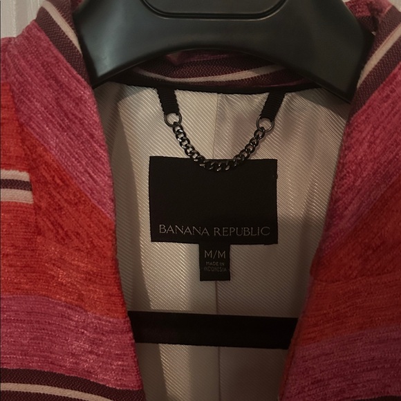 Banana Republic Red and Pink Striped Blazer - Picture 2 of 3